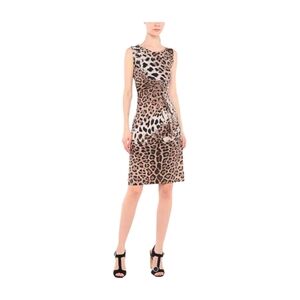 NWT Roberto Cavalli Animal Print Sleeveless Stretch Sheath‎ Dress Size IT46/US10